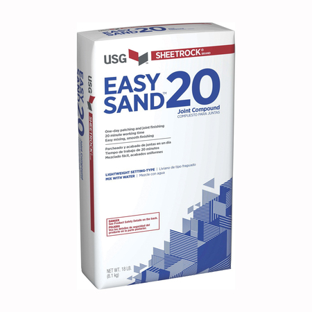 U S GYPSUM 00029-4 JOINT COMPOUND EASY SAND 20 MIN 18 LB 384214